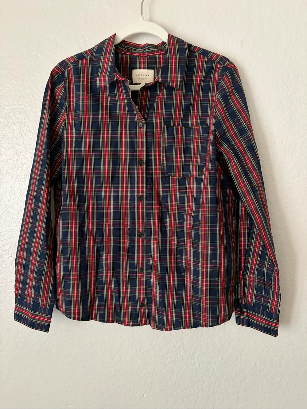 NWT Tomboy Shirt Red Scottish Tartan Size 8